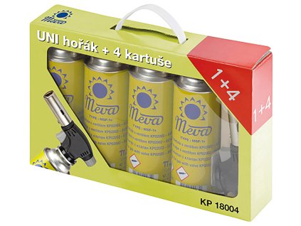 hořák univerzální 360st. + 4 kartuše  KP18004