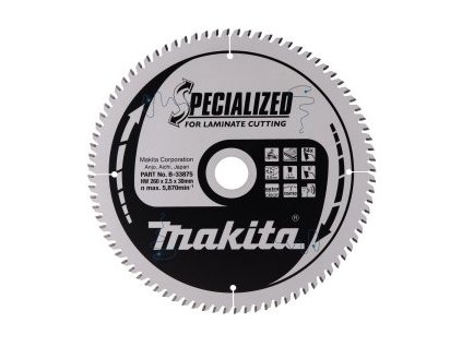 Makita B-33875 kotouč pilový lamino SPECIALIZED 260x2.5x30mm 84Z = old B-29496