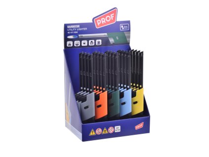 zapalovač PROF 19cm plamínkový, dětská pojistka, mix barev