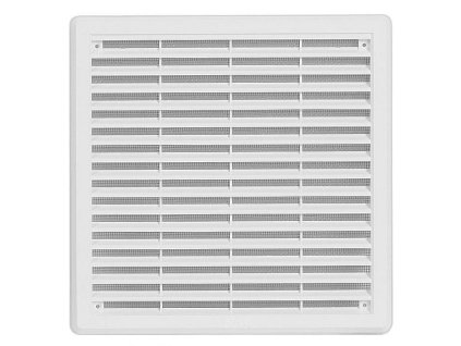 Větrací mřížka se síťovinou - krytka 250x250 bílá