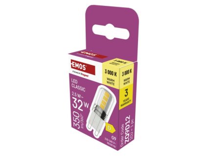 LED žárovka Classic JC / G9 / 2,5 W (32 W) / 350 lm / teplá bílá