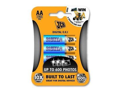 JCB OXI DIGITAL alkalická baterie LR06 (AA), blistr 4ks