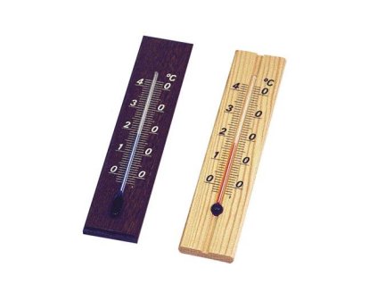 teploměr pokojový D12 12cm dřev.mořený