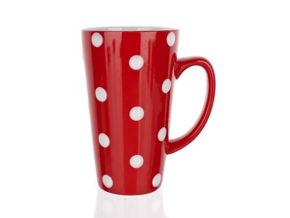hrnek 450ml puntíky vysoký ČRV keramický