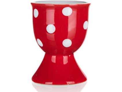 kalíšek na vajíčko 7cm puntíky ČRV keramický