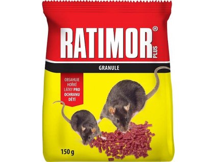 Nástraha na myši Ratimor plus granule 150g, 29ppm, sáček