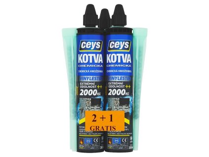 Chemická kotva CEYS vinylester 2+1 GRATIS