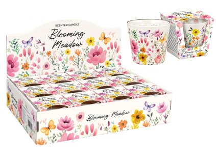 Bartek svíčka vosková ve skle  115g kvetoucí louka 0166