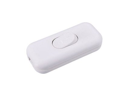 Vypínač šňůrový, jednopólový průchozí, bílý