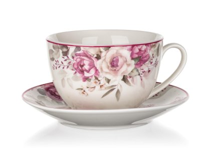 šálek + podšálek 240ml ROSE keramický