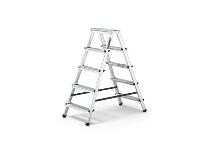 Schůdky oboustranné Drabest, 125kg, 2x5 stupňů