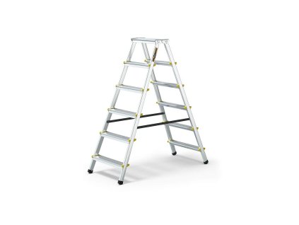 Schůdky oboustranné Drabest, 150kg, 2x6 stupňů