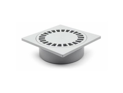 Podlahová vpusť spodní D 75 200x200mm, bílá