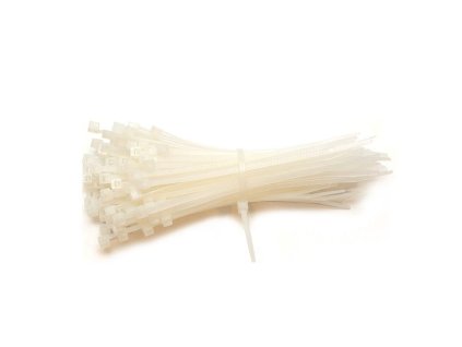 Stahovací pásky PS bílá 4,5x290mm, 100ks