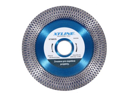 XTLINE Kotouč diamantový Turbo HYBRID (řezný/brusný) | 125x1,8x10/20x22,2 mm