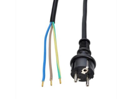 SOLIGHT - flexo šňůra/kabel 3G1,5mm2 gumová černá - 2,5m