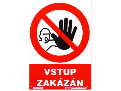 tabulka - VSTUP ZAKÁZÁN 210x297mm (A4) PH