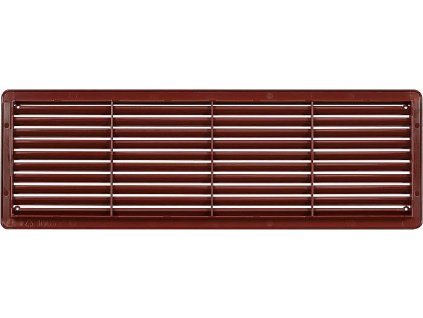 Větrací mřížka dveřní 400x130 hnědá, 2ks
