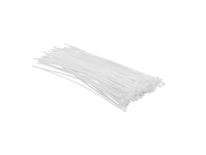 pásky stahovací 2,5x200mm bílé 100ks TopTools