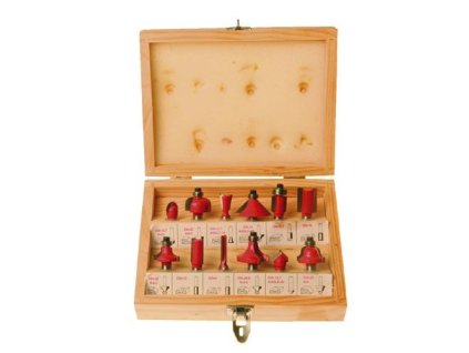 fréza do dřeva tvarová 8mm sada 12díl.