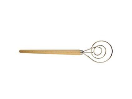 hnětač na těsto pr.8,5cm nerez, rukojeť dřev.
