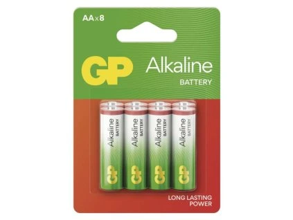Alkalická baterie GP Alkaline AA (LR6), 8 ks