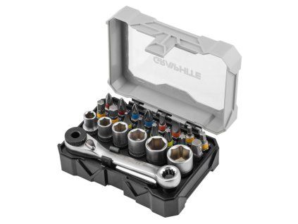 sada bitů a hlavic s ráčnou 24ks Graphite