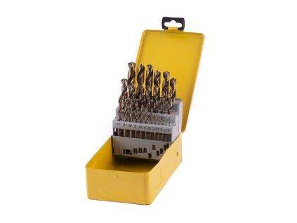 Vrtáky HSS Co 5% do kovu 1-13mm, sada 25ks