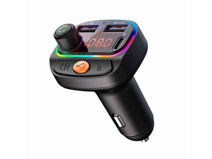 SWISSTEN Bluetooth USB  FM Transmitter RGB + USB-C, USB-A 15,5W.