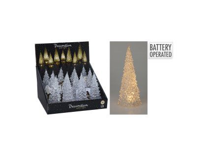 dekorace STROM LED 17x7cm akryl teplá BÍ
