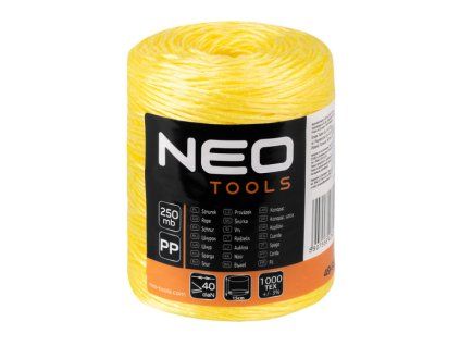 provázek PP 250 m, žlutý NEO tools