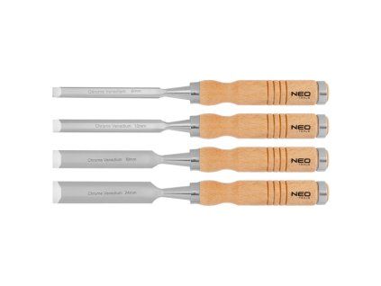 sada dlát 4ks, 6,12,18,24mm dřevěná rukojeť NEO tools