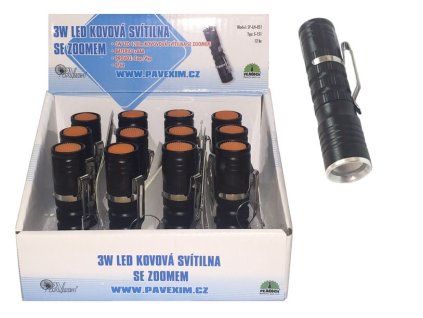 Konnoc S-151 kovová svítilna 3W ZOOM