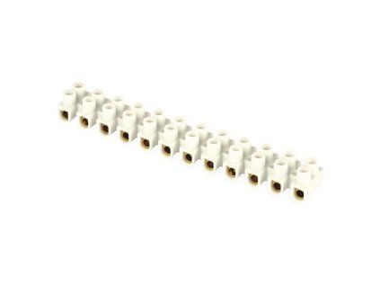 Šroubová svorkovnice 12× 4–6mm2, 450 V, bílá
