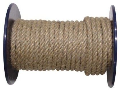 Lano stáčené přírodní 10mm (plastová cívka/100m)