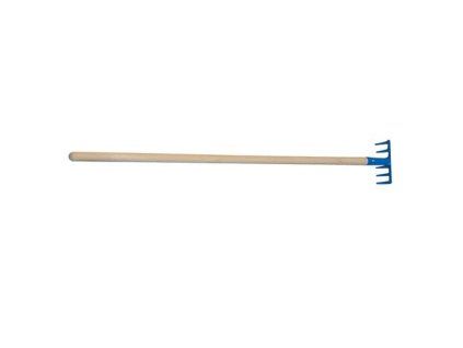 hrábě DĚTSKÉ 10cm ocel S NÁSADOU 75cm