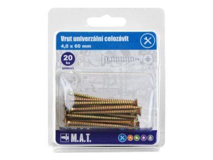 vrut un.celozávit 4,0x 60mm ZZ (20ks)