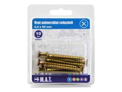 vrut un.celozávit 6,0x 60mm ZZ (10ks)