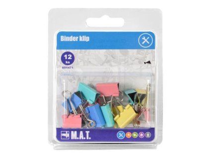 klip BINDER mix barev (12ks)
