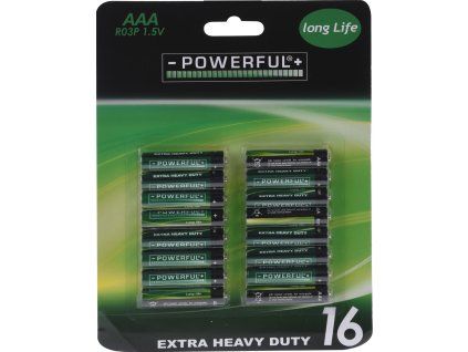 baterie EXTRA HEAVY DUTY AAA (16ks)