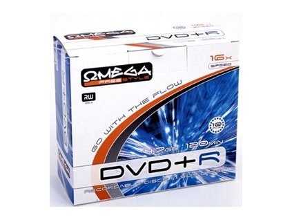 Omega FREESTYLE DVD+R 4,7GB 16x slim box 10 ks pack