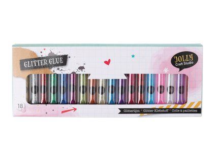 lepidlo třpytivé 10ml mix barev (18ks)