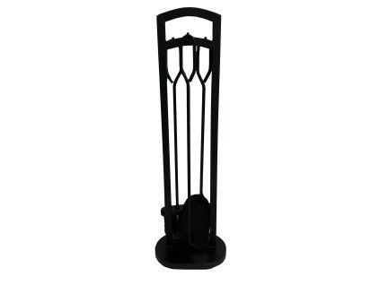 nářadí krb. v.70cm, ČER kov, sada 3díl. se stojánkem