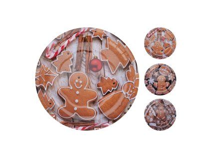 talíř plechový pr.26cm VÁNOČNÍ mix