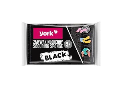 Houbička na nádobí YORK Maxi 5ks černá