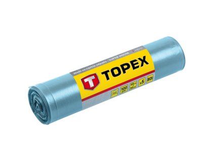 pytle na odpad 80 l, modré 5 ks., Super silné, 100 mic Topex