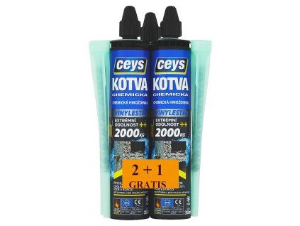 Chemická kotva CEYS vinylester 2+1 GRATIS