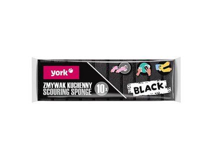Houbička na nádobí YORK 10ks černá