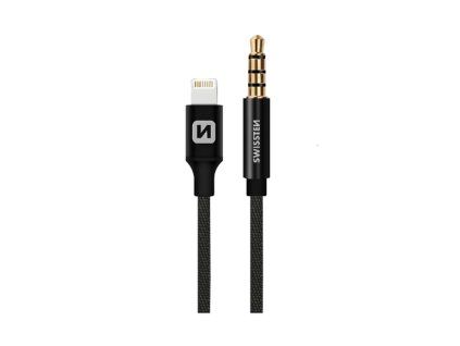 SWISSTEN audio kabel Lightning Jack 3,5mm textilní 1,5m