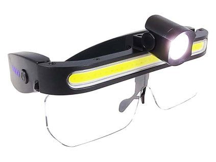 Brýle s LED světlem 3W + 3W, Li-pol